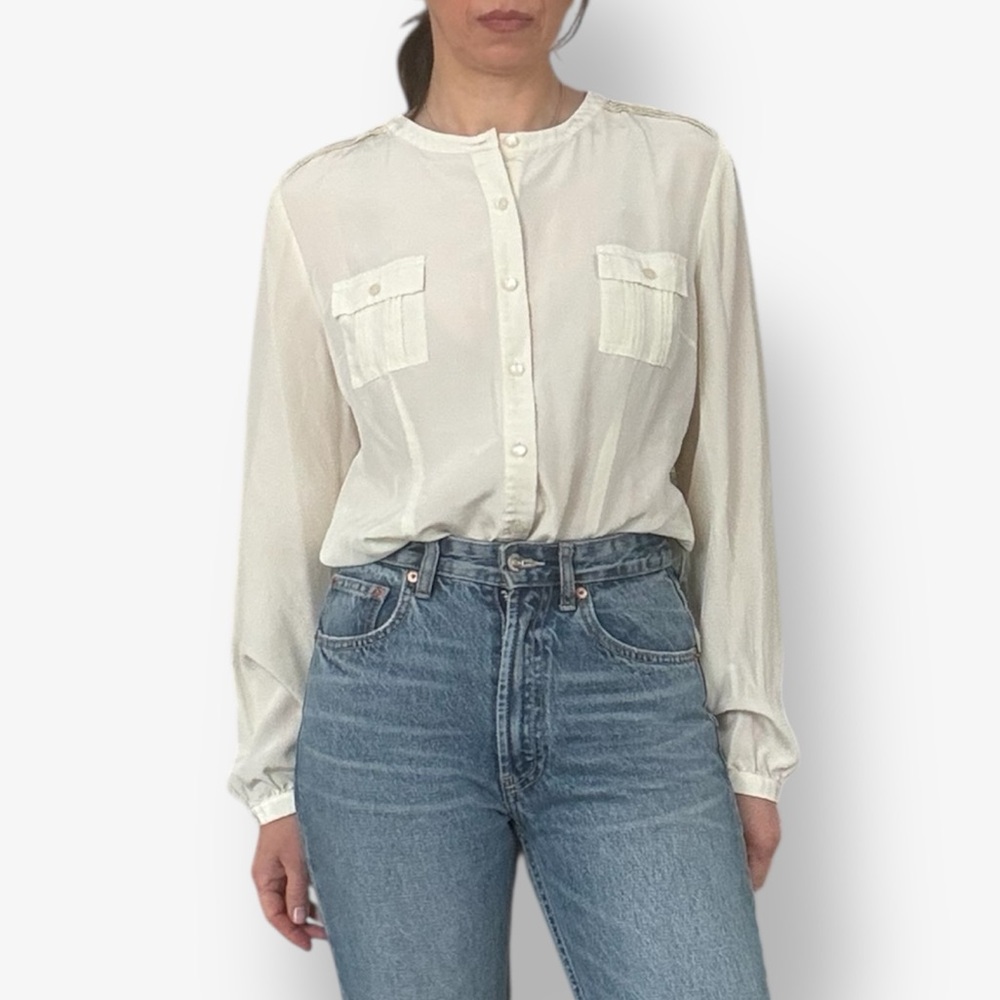 Pendleton Cream Silk Blouse